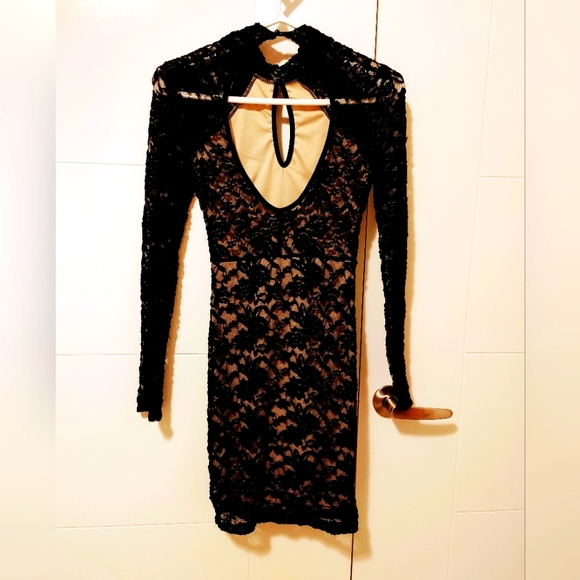 Party Black Lace Dress Size XS - Picture 2 of 4
